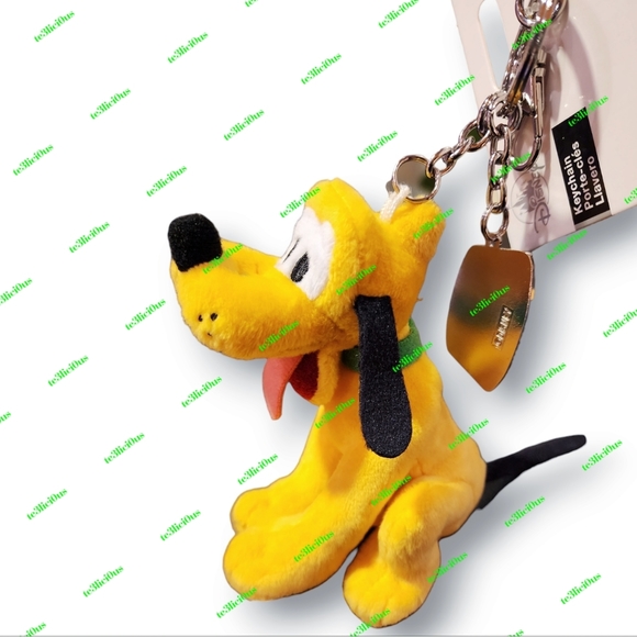 DISNEY PARKS PLUTO PLUSH KEYCHAIN CHARM - Picture 4 of 7